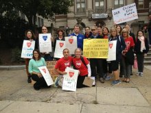 Teachers at Masterman HS in Philly rally for full funding