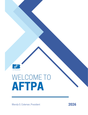 Cover page for 2026 Welcome To AFTPA booklet